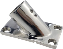 Load image into Gallery viewer, Fitting Base Bracket, 30/45/60/90 DEGREE 316 Stainless Steel 1" Marine bases