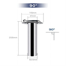 Load image into Gallery viewer, ROCKET LAUNCHER FLUSH MOUNT FISHING POLE HOLDER, 15/30/90 DEGREE 316 Stainless Steel