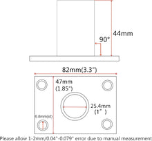 Load image into Gallery viewer, Fitting Base Bracket, 30/45/60/90 DEGREE 316 Stainless Steel 1" Marine bases