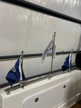 Load image into Gallery viewer, WF4BRM21-14OVAL-24, Burgee Rail Mount 24" Long Pole, Oval 1-5/16" x 7/8" Rail Size - 316 Stainless Steel