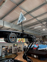 Load image into Gallery viewer, WF6BRM38PI16-28BK, Burgee Rail Mount 28" Long Pole, Heavy Duty, 2.38" Rail Size - Black 316 Stainless