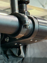 Load image into Gallery viewer, WF6BRM38PI16-28BK, Burgee Rail Mount 28" Long Pole, Heavy Duty, 2.38" Rail Size - Black 316 Stainless