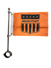 Load image into Gallery viewer, WF6BRM37.75PI-20, Burgee Rail Mount 20" Long Pole, Heavy Duty, 2.36" Rail Size - 316 Stainless Steel