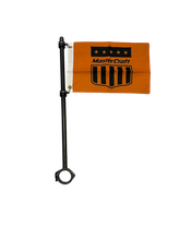 Load image into Gallery viewer, WF6BRM38PI16-28BK, Burgee Rail Mount 28" Long Pole, Heavy Duty, 2.38" Rail Size - Black 316 Stainless