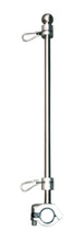 Load image into Gallery viewer, WF4BRM22PI-20, Burgee Rail Mount 20" Long Pole, Heavy Duty, 1-3/8" Rail Size - 316 Stainless Steel