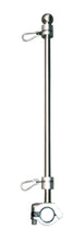 Load image into Gallery viewer, WF3BRM16PI-24, Burgee Rail Mount 24" Long Pole, Heavy Duty, 1" Rail Size - 316 Stainless Steel