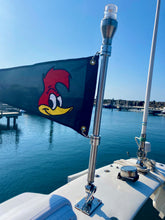 Load image into Gallery viewer, Woody Light Stanchion Flag Pole, Heavy Duty, 20" Long, 316 Stainless Steel