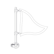 Load image into Gallery viewer, WFBRM16, Burgee Rail Mount Pole, 1" Rail Size - 316 Stainless Steel