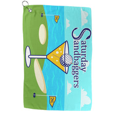 Load image into Gallery viewer, Golf Towel - Saturday Sandbaggers Single Sided
