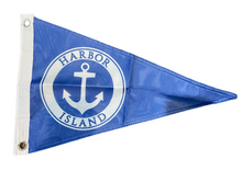 Load image into Gallery viewer, Pennant Flag, Harbor Island Circle 12&quot; x 18&quot;
