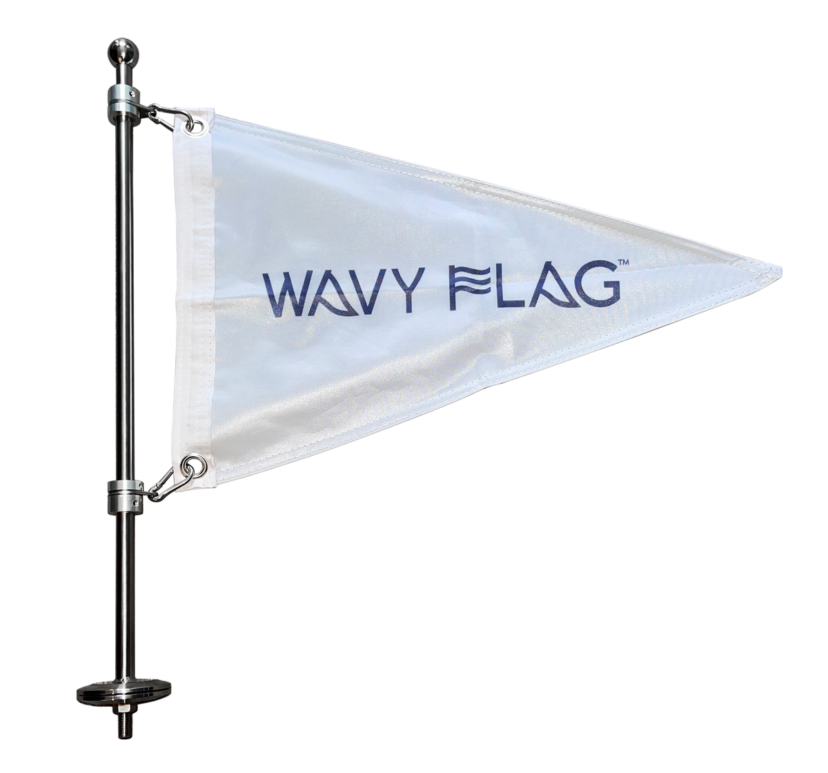 Flange Mount Burgee Pole - 316 Stainless Steel – Wavy Flag