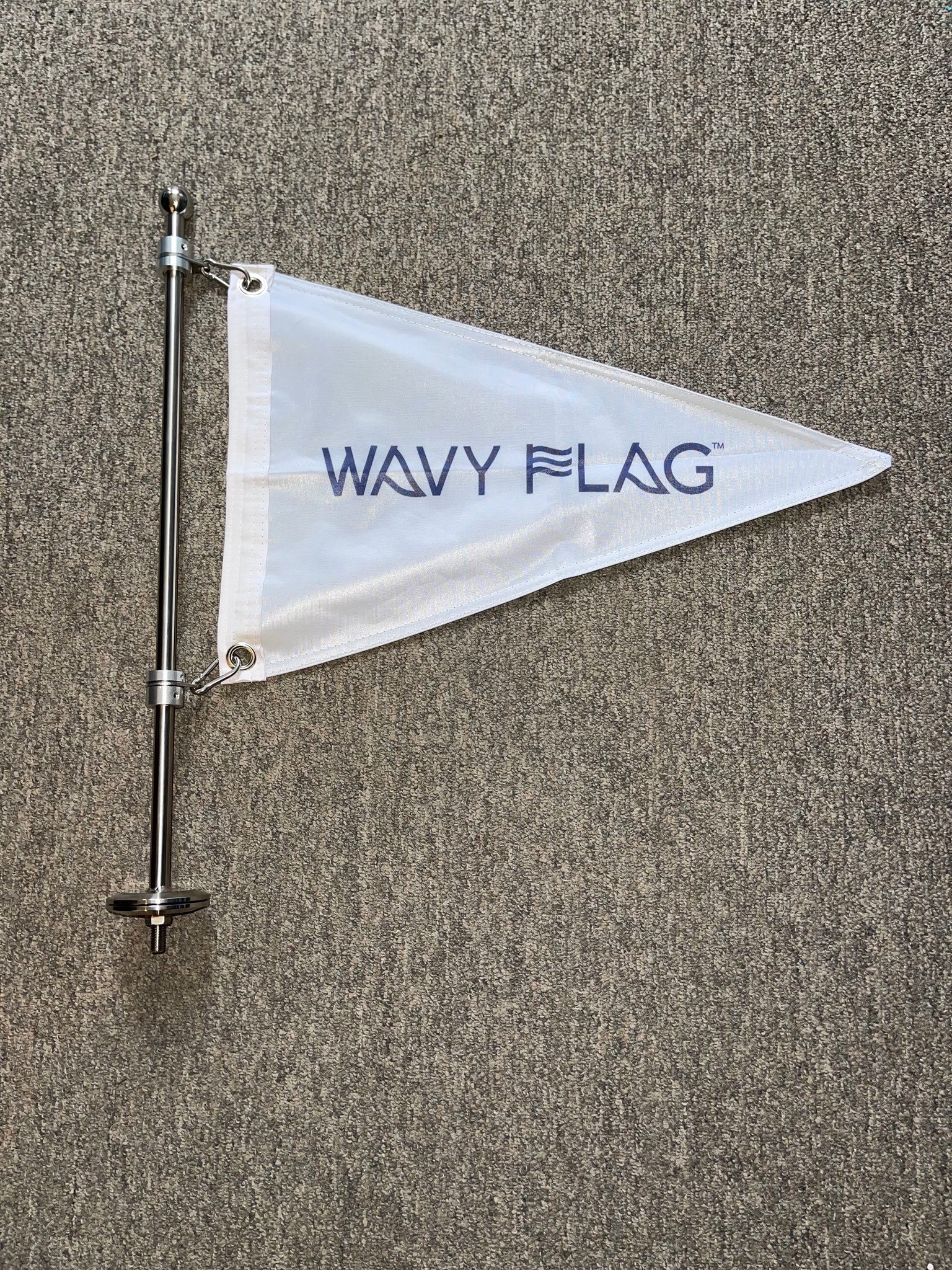 Burgee Mount Flange Mount Burgee Pole - 316 Stainless Steel – Wavy Flag