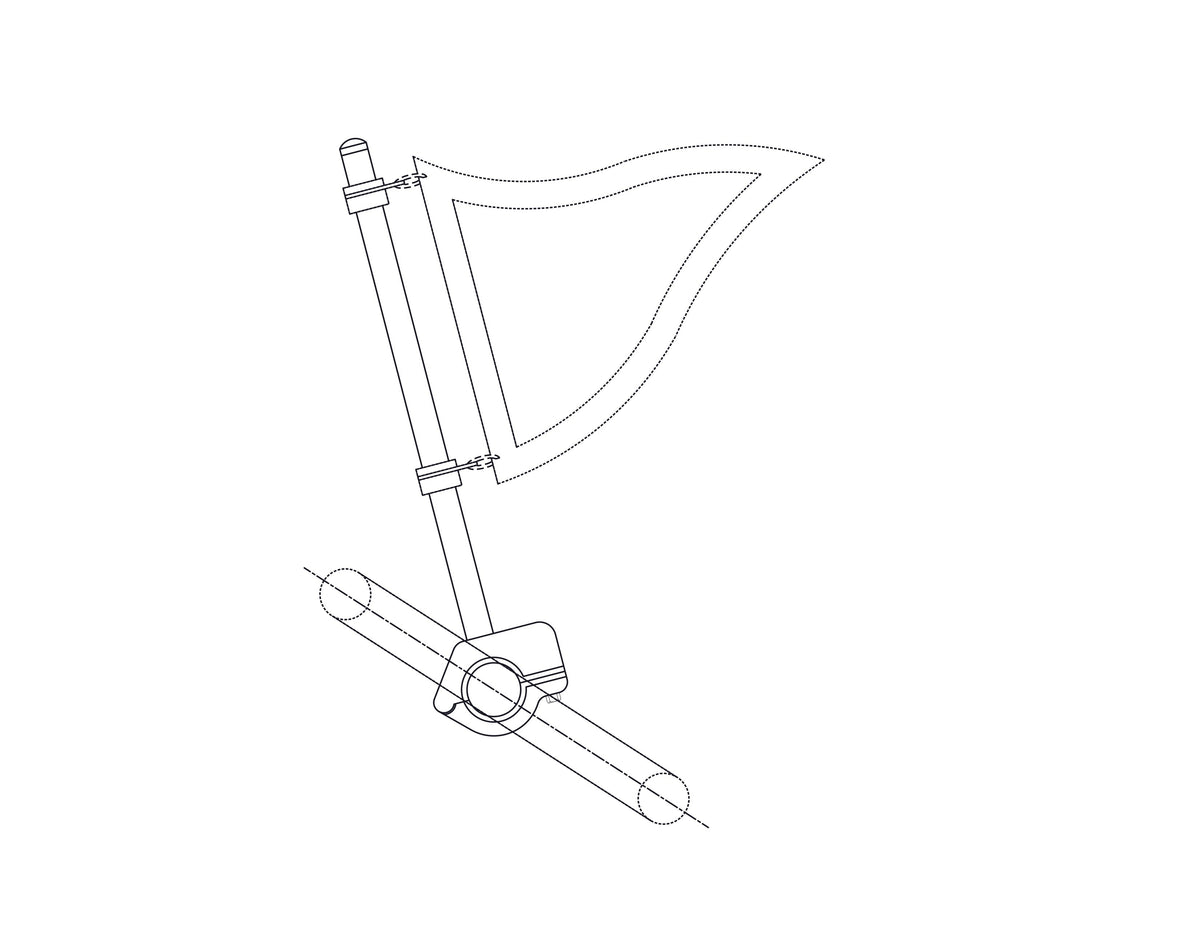 WF6BRM38PI-14, Burgee Rail Mount 14