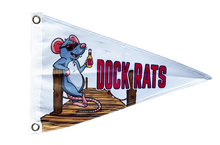 Load image into Gallery viewer, Pennant Flag, Dock Rats 12&quot; x 18&quot;

