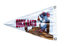 Load image into Gallery viewer, Pennant Flag, Dock Rats 12&quot; x 18&quot;
