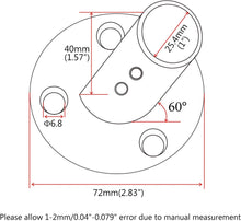 Load image into Gallery viewer, Fitting Base Bracket, 30/45/60/90 DEGREE 316 Stainless Steel 1&quot; Marine bases
