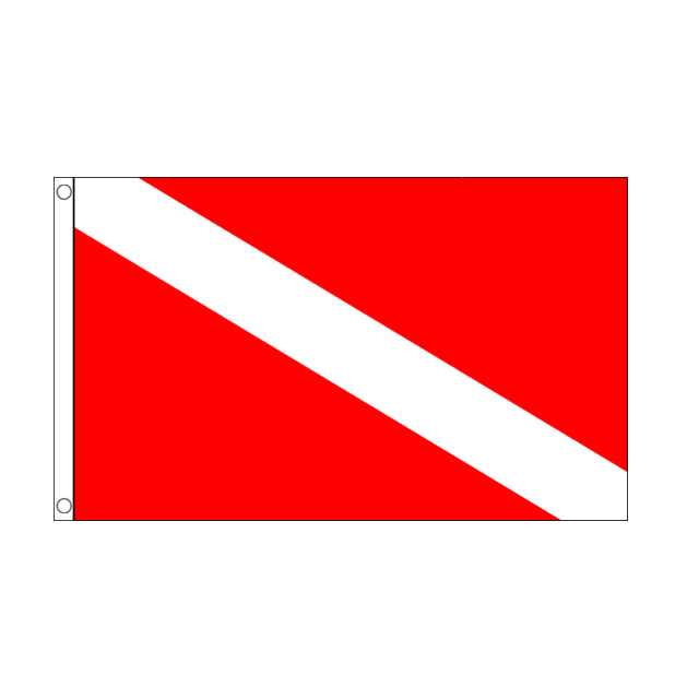 FLAG - Diver Down Flag, 3' X 5'