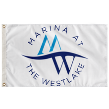 Load image into Gallery viewer, Custom Flag 3&#39; x 5&#39; double sided flag with Marina at The Westlake logo

