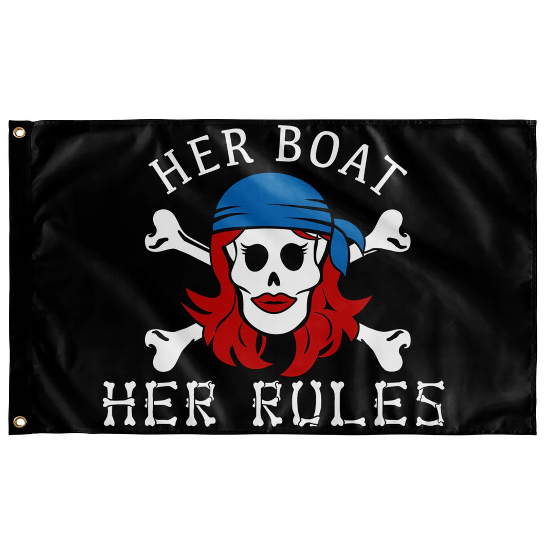 FLAG - Her Boat Her Rules Skull