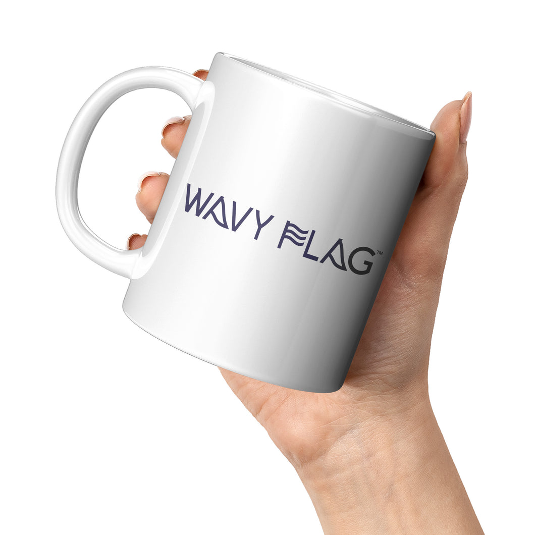 Mug - Ceramic 11oz, Wavy Flag