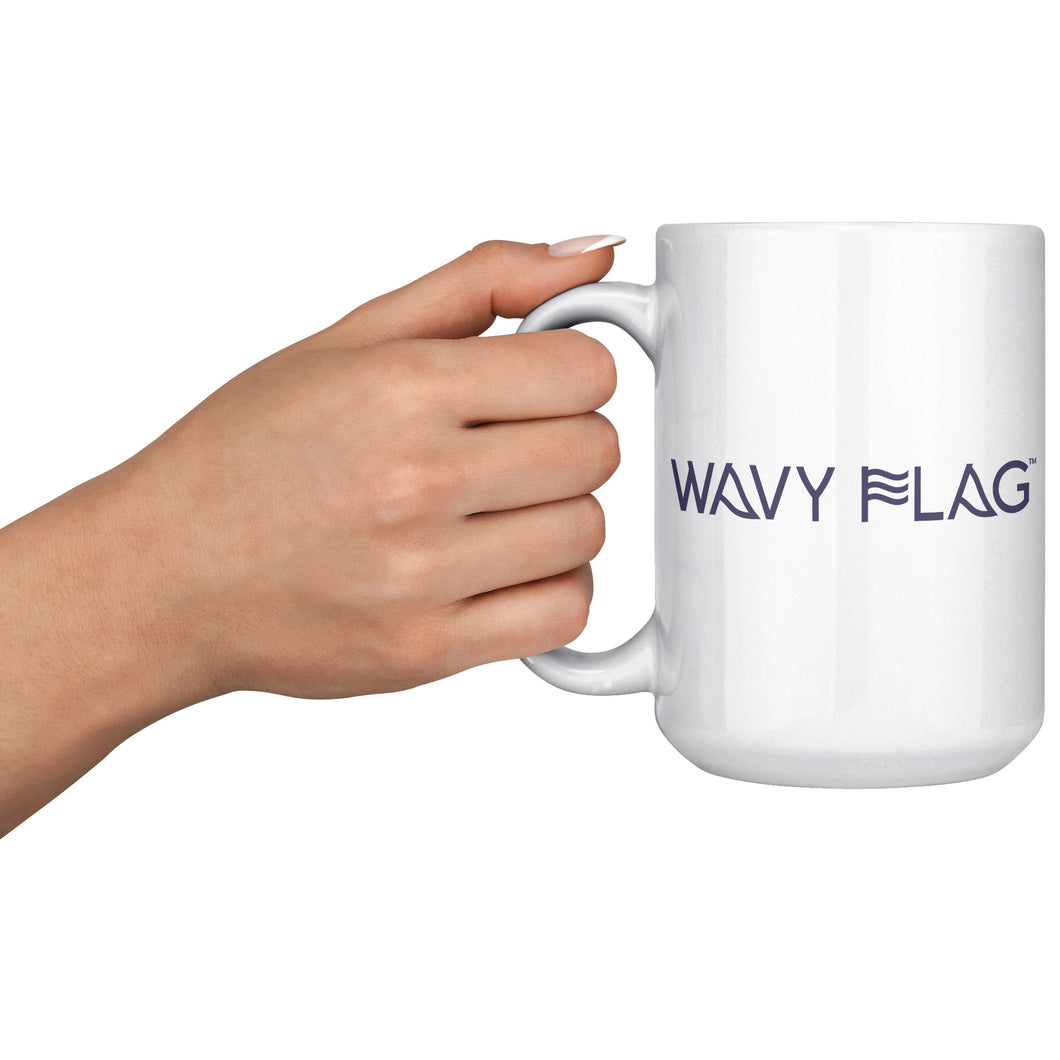 Mug - Ceramic 15oz, Wavy Flag