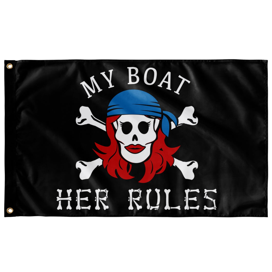 FLAG - My Boat Her Rules Skull