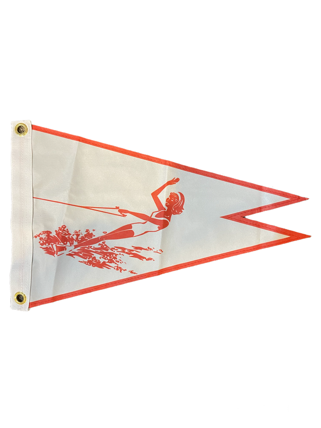Flag, Burgee, 12x18 Inch Waterski Lady