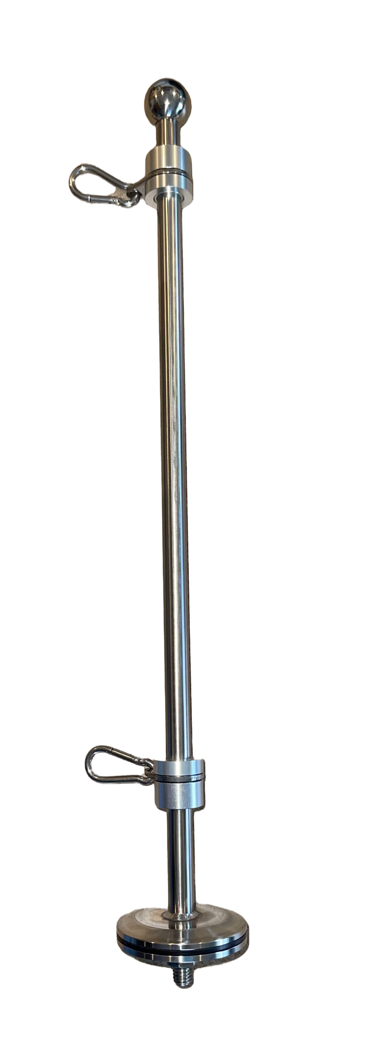 Burgee Mount Flange Mount Burgee Pole - 316 Stainless Steel – Wavy Flag
