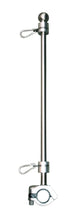 Load image into Gallery viewer, WFBRM22PI-20, Burgee Rail Mount 20&quot; Long Pole, Heavy Duty, 1-3/8&quot; Rail Size - 316 Stainless Steel

