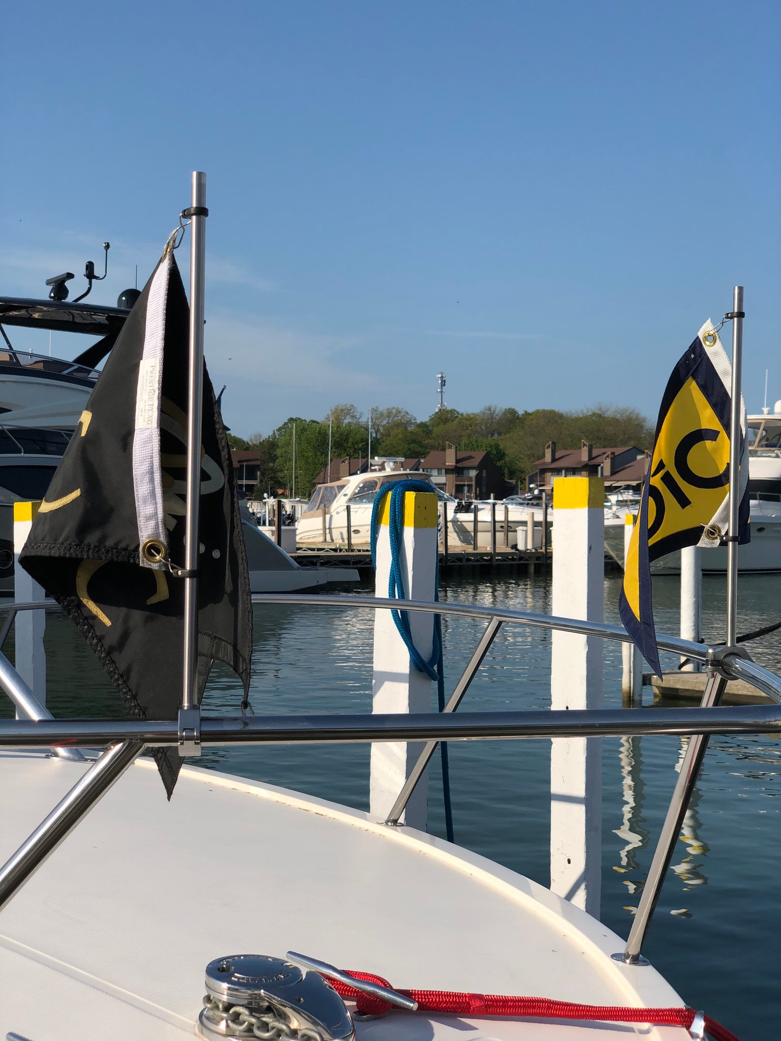 Burgee Mount WF3BRM14PI, Burgee Rail Mount Pole, Heavy Duty, 7/8